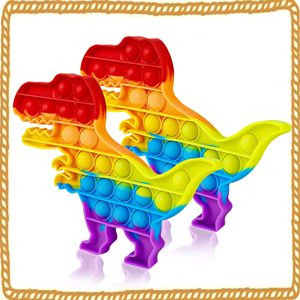 Dinosaur shaped bubble pop toy
