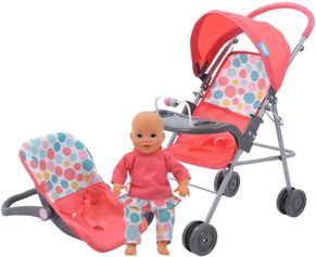 Hauck brand baby doll with canopy stroller