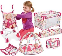 Newborn Baby Doll Stroller with play mat