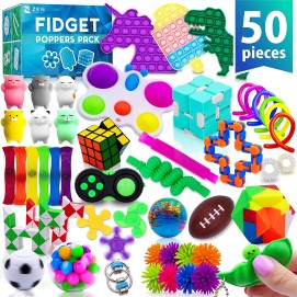 50 Pcs Fidget Toys Pack Poppers